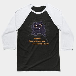 Smewder, the Skrunkly Spooky Spider Cat Baseball T-Shirt